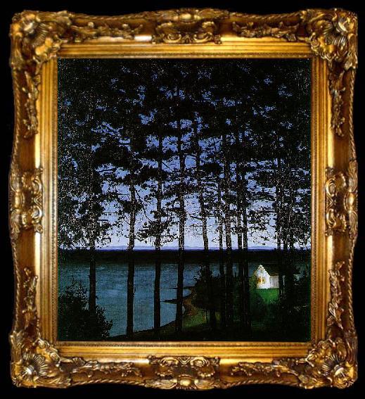 framed  Harald Sohlberg Sohlberg-Fiskerens stue, ta009-2